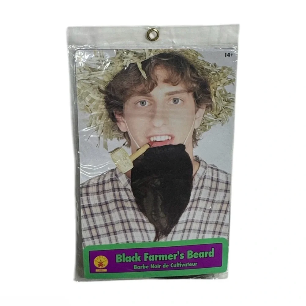 Rubie’s black colored farmer’s beard with elastic band brand new in packaging! - Picture 1 of 6
